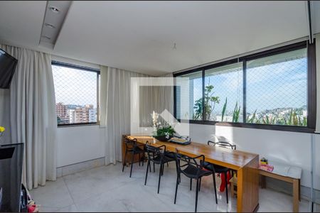 Varanda da Sala de apartamento à venda com 3 quartos, 180m² em Santa Lúcia, Belo Horizonte
