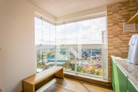 Varanda da sala de apartamento para alugar com 2 quartos, 63m² em Vila Eldízia, Santo André