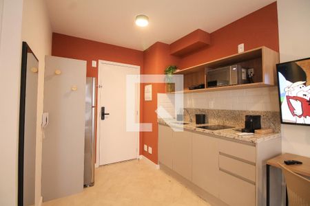 Cozinha de kitnet/studio para alugar com 1 quarto, 25m² em Bela Vista, São Paulo