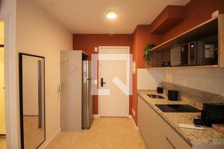 Cozinha de kitnet/studio para alugar com 1 quarto, 25m² em Bela Vista, São Paulo