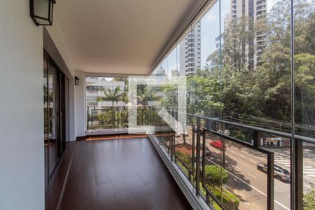 Varanda da Sala de apartamento à venda com 4 quartos, 187m² em Vila Andrade, São Paulo