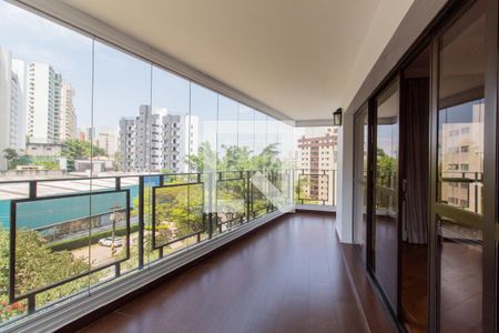 Varanda da Sala de apartamento à venda com 4 quartos, 187m² em Vila Andrade, São Paulo