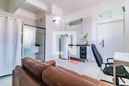 Sala - Cozinha de kitnet/studio para alugar com 1 quarto, 50m² em Mirandópolis, São Paulo