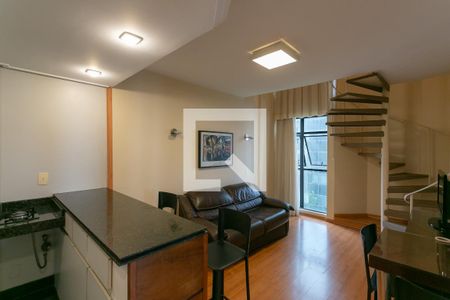 Sala de apartamento para alugar com 1 quarto, 50m² em Savassi, Belo Horizonte