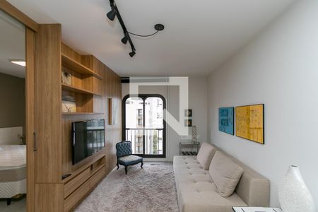 Sala de apartamento para alugar com 1 quarto, 45m² em Cidade Monções, São Paulo