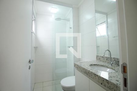 Banheiro de kitnet/studio para alugar com 1 quarto, 27m² em Bela Vista, São Paulo