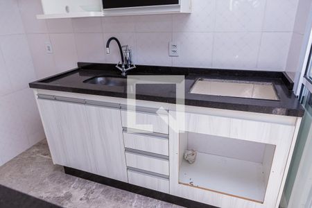 Cozinha de apartamento para alugar com 2 quartos, 45m² em Jardim São Francisco (zona Leste), São Paulo