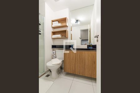 Banheiro de kitnet/studio à venda com 1 quarto, 24m² em Consolação, São Paulo