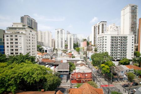 Vista da Varanda de apartamento à venda com 1 quarto, 50m² em Pinheiros, São Paulo