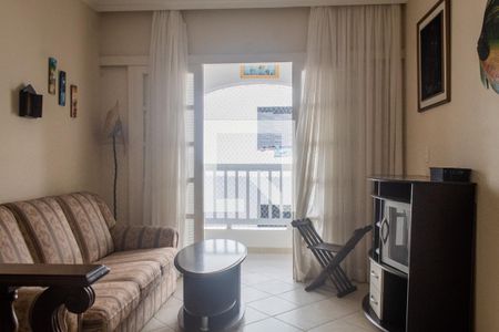 Sala de apartamento para alugar com 1 quarto, 55m² em Jardim Las Palmas, Guarujá