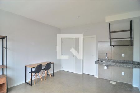 Dormitório e cozinha de kitnet/studio para alugar com 1 quarto, 30m² em Marechal Rondon, Canoas