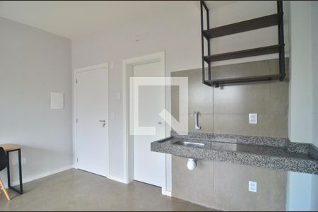 Dormitório e cozinha de kitnet/studio para alugar com 1 quarto, 30m² em Marechal Rondon, Canoas