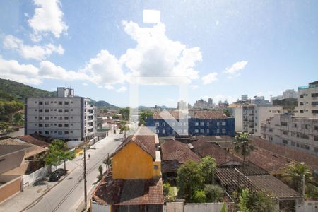 Sala - Vista de apartamento para alugar com 1 quarto, 39m² em Jardim Três Marias, Guarujá