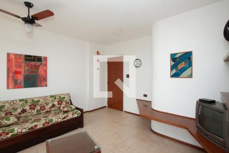 Sala de apartamento para alugar com 1 quarto, 39m² em Jardim Três Marias, Guarujá