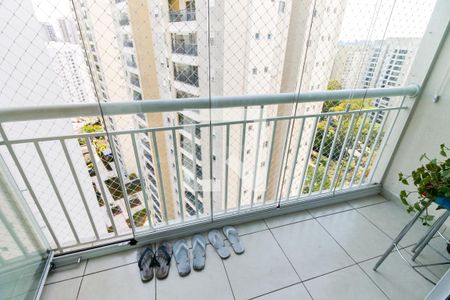 Varanda da Sala de apartamento à venda com 3 quartos, 67m² em Vila Andrade, São Paulo