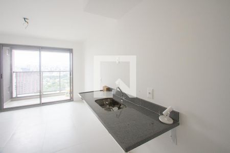 Cozinha de apartamento para alugar com 1 quarto, 25m² em Santo Amaro, São Paulo