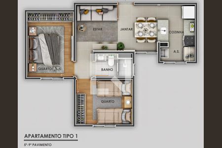 Apartamento à venda com 2 quartos, 41m² em Carlos Prates, Belo Horizonte