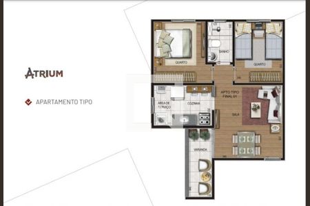 Apartamento à venda com 2 quartos, 50m² em Alto Caiçaras, Belo Horizonte