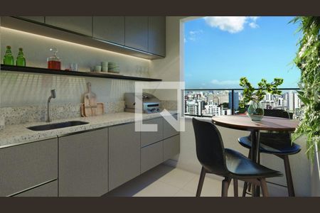 Varanda da Sala de apartamento à venda com 3 quartos, 73m² em Nova Granada, Belo Horizonte