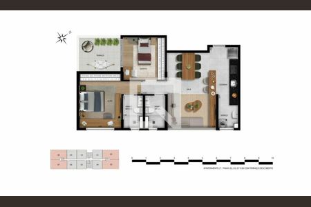 Apartamento à venda com 65m², 2 quartos e 2 vagas