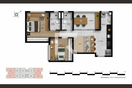 Apartamento à venda com 65m², 2 quartos e 2 vagas