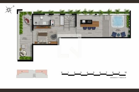 Apartamento à venda com 43m², 1 quarto e 1 vaga