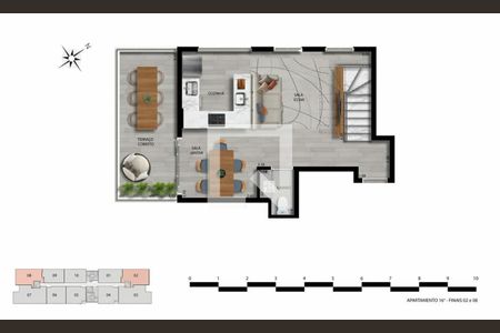 Apartamento à venda com 43m², 1 quarto e 1 vaga