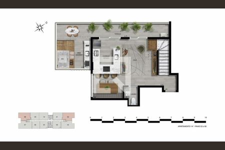 Apartamento à venda com 43m², 1 quarto e 1 vaga