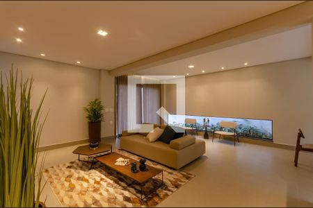 Sala de casa de condomínio à venda com 3 quartos, 209m² em Garças, Belo Horizonte