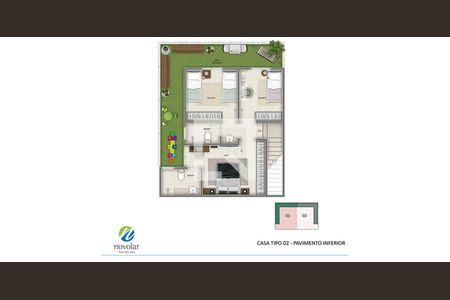 Casa de condomínio à venda com 80m², 2 quartos e 2 vagas
