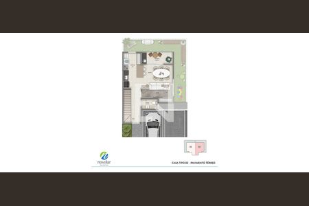 Casa de condomínio à venda com 80m², 2 quartos e 2 vagas