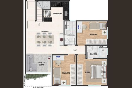 Apartamento à venda com 3 quartos, 72m² em Tirol, Contagem