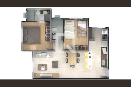 Apartamento à venda com 2 quartos, 53m² em Cabral, Contagem