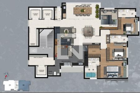 Apartamento à venda com 4 quartos, 173m² em Vila da Serra, Nova Lima