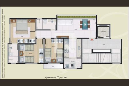 Apartamento à venda com 3 quartos, 63m² em Itapoã, Belo Horizonte