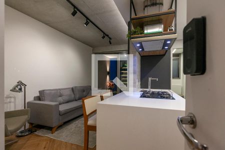 Sala/Cozinha de apartamento para alugar com 1 quarto, 55m² em Perdizes, São Paulo