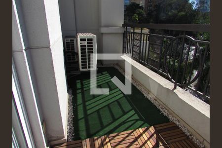 Varanda da Sala de apartamento à venda com 1 quarto, 104m² em Vila Andrade, São Paulo