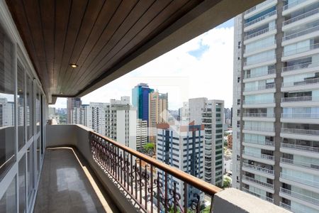 Varanda da Sala de apartamento para alugar com 4 quartos, 200m² em Indianópolis, São Paulo