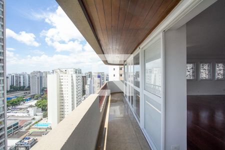 Varanda da Sala de apartamento para alugar com 4 quartos, 200m² em Indianópolis, São Paulo