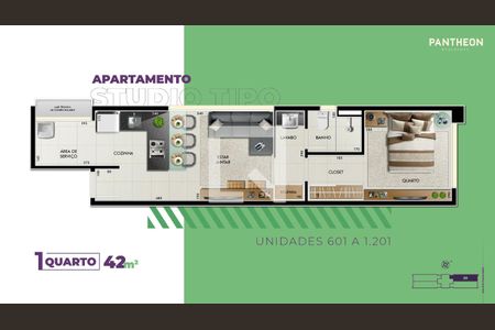 Apartamento à venda com 1 quarto, 42m² em Barro Preto, Belo Horizonte