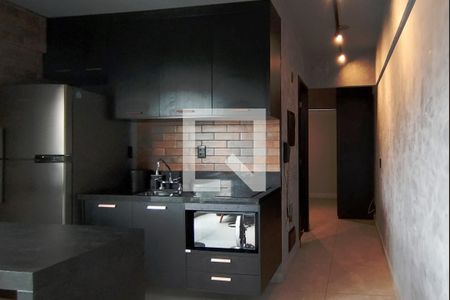 Sala/Cozinha integrados de apartamento para alugar com 1 quarto, 30m² em Pinheiros, São Paulo