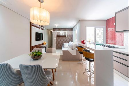Sala e Cozinha de apartamento para alugar com 2 quartos, 70m² em Vila Valparaíso, Santo André