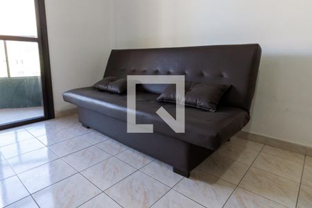 Detalhe da sala de apartamento para alugar com 1 quarto, 73m² em Vila Tupi, Praia Grande