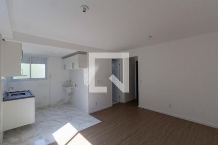 Sala e Cozinha Integrada  de apartamento para alugar com 2 quartos, 45m² em Vila Ré, São Paulo