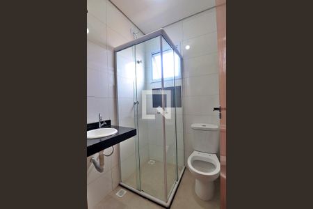 Banheiro do Quarto 1 - Suíte de apartamento à venda com 2 quartos, 105m² em Parque Oratorio, Santo André