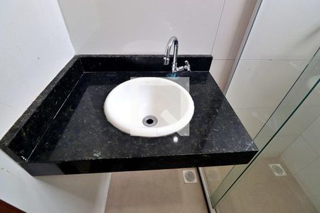 Banheiro do Quarto 1 - Suíte de apartamento à venda com 2 quartos, 105m² em Parque Oratorio, Santo André