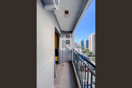 Varanda da Sala de apartamento à venda com 1 quarto, 28m² em Brás, São Paulo