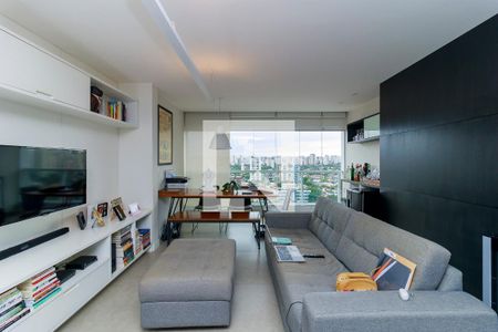 Sala de apartamento para alugar com 1 quarto, 67m² em Brooklin Paulista, São Paulo