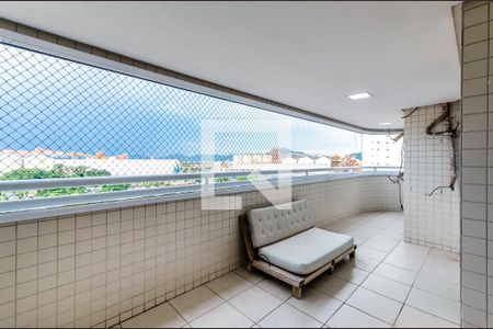 Varanda de apartamento para alugar com 3 quartos, 115m² em Ponta da Praia, Santos