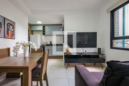 Sala/Cozinha de kitnet/studio para alugar com 1 quarto, 24m² em Pinheiros, São Paulo